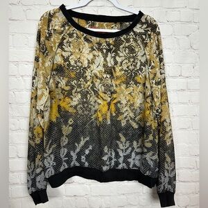 Sunset Rd sheer Y2k women's blouse multicolor, sz 14, GUC